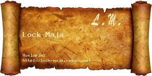 Lock Maja névjegykártya